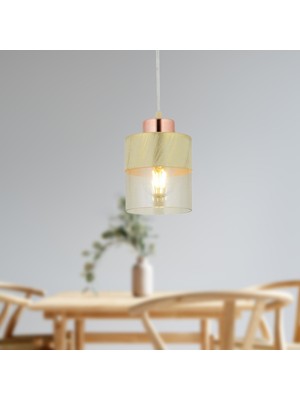 Allians Modern Bakır Sarkıt Avize, Şık ve Şık Mutfak ile Salon Aydınlatması