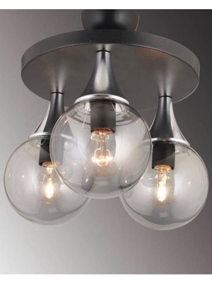 Allians Şık 3'lü Avize Seti, Modern Tasarım, Gölge ve Cam Detaylarıyla Dikkat Çeker