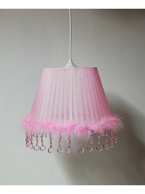 Allians Pembe Boncuklu Çocuk Odası Avizesi, Şık ve Renkli Aydınlatma