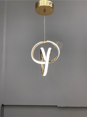 Allians Modern 3 Renk LED Gold Kaplama Sarkıt Avize, Yüksek Aydınlatma