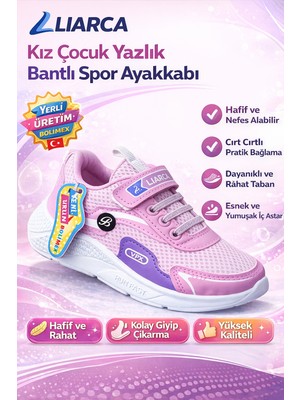 Liarca Unisex Kız Çocuk Erkek Çocuk Yazlık Spor Ayakkabı – Konforlu, Dayanıklı, Cırt Bantlı