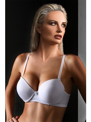 Miorre Dolgulu Sütyen Beyaz Renk Dikişsiz Rahatlık Ve Nefes Alabilir Yapı İle Gün Boyu Konfor