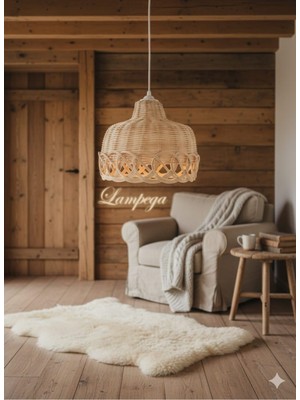 Allians Doğal Rattan ve Bambu Avize, Şık ve Hafif Aydınlatma Seçeneği