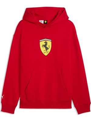 Puma Scuderıa Ferrarı Shıeld Erkek Kapüşonlu Sweatshırt