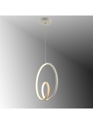 Allians Modern Mat Beyaz LED Avize, 3 Renk Işık Modüllü, Şık ve Fonksiyonel