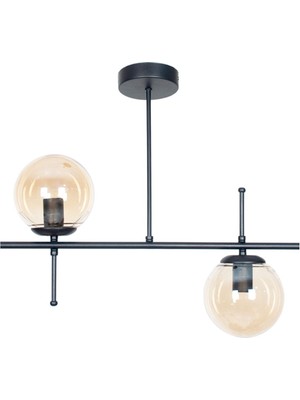 Allians Modern Siyah Metal Çello ve Bal Camlı Yemek Masası ile Şık Salon Dekoru