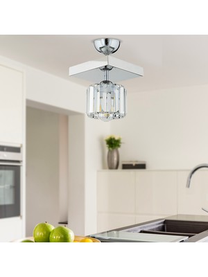 Allians Modern Kristal Salon Avizesi, Parlak Kaplama ve Şık Tasarım