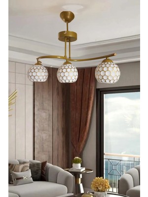 Allians Şık ve Modern Tasarımlı 3 Kollu Avize, Ev ve Ofis Dekoruna Uyum Sağlar