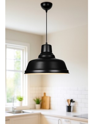 Allians Modern Siyah Metal Sarkıt, Retro Tarz Aydınlatma, Evinize Şık Dokunuş