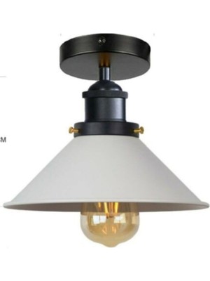 Allians Rustik Metal Vintage Tavan Avize, En 22 Cm, Şık ve Zarif Aydınlatma