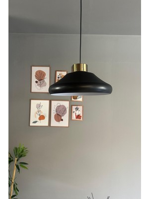 Allians Şık Siyah Plafonyer Sarkıt, Ofis ve Salon Dekorasyonu Için Parlaklık