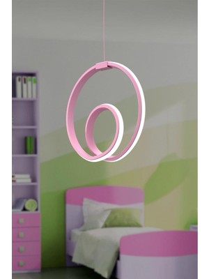 Allians Modern Pembe Tekli Sarkıt LED Avize, Salon ve Mutfak Için Şık Aydınlatma