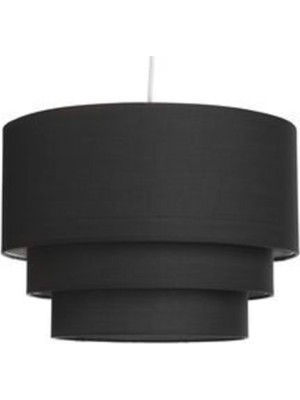 Allians Şık 3 Katlı Siyah Kumaş Pasta Avize, Modern ve Zarif Tasarım