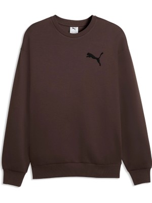 Puma Essentıals Elevated Cat Logo Erkek Geniş Kesim Sweatshırt