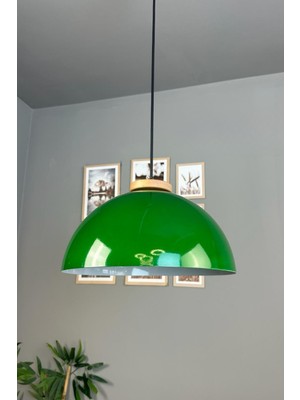 Allians Yeşil Ahşap Sarkıt Avize, Salon, Kuaför, Cafe ve Dekorasyon Aydınlatması