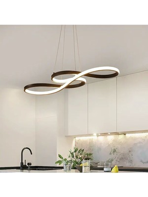 Allians Modern Siyah Kasa Günışığı LED Avize, Şık ve Aydınlatıcı Tasarım