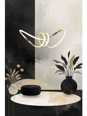 Allians Yanabilen Renkli Ledli Modern Avize, Şık ve Parlak Aydınlatma