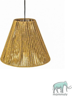 Allians Rustik Jüt Avize, Hasır Örgü Tavan Aydınlatması, Doğal Dekorasyon