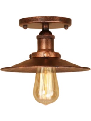Allians Retro Bakır Patinalı Tavan Avize, 23 Cm, Şık ve Zarif Tasarım