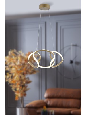 Allians Şık Eskitme Beyaz Power LED Avize, Salon, Mutfak, Antre ve Hol Için