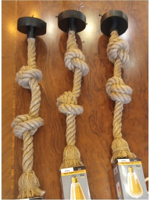 Allians Modern Halatlı Tekli Sarkıt Avize, Şık ve Aydınlatıcı Tasarım