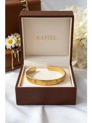 Rafiel Kuzey Yıldızı Desenli Gold Bileklik - Pirinç Altın Rengi Kadın