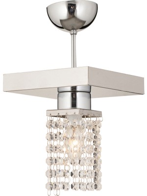 Allians Şık Kristal Salon Avizesi, Modern Taşlı ve Krom Tasarım, Parlak Aydınlatma