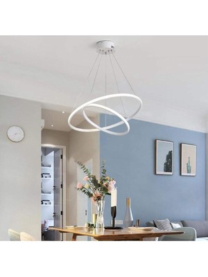 Allians Modern Beyaz Sarkıt LED Avize ile Şık Oturma ve Mutfak Dekoru