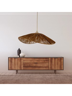 Allians Şık Hasır Rafia Avize, Bohem Salon Aydınlatma, Dekoratif Iç Mekan Işığı