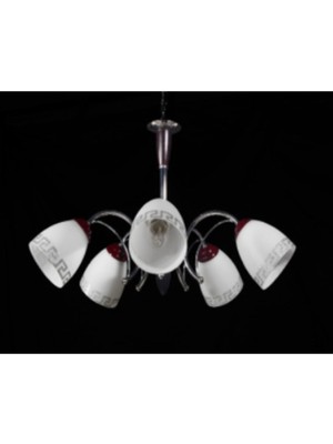 Allians Şık 5'li Krom Camlı Avize Seti, Modern ve Zarif Aydınlatma Çözümü