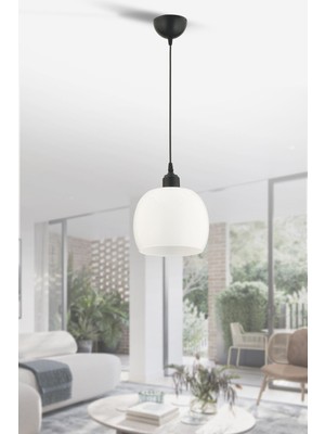 Allians Beyaz Cam Sarkıt, Şık ve Modern Dekoratif Aksesuar, 1914A