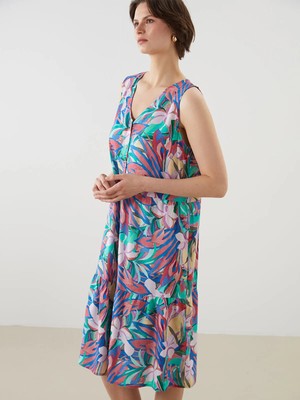 Lc Waikiki Yeni Sezon V Yaka Çiçekli Elbise