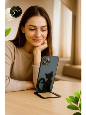 Özbience Metal Telefon Tutacağı, Kaymaz, Sağlam ve Şık Masa Üstü Stand