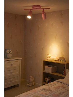 Allians Şık 2'li Pembe Spot Işık Seti, Modern Tasarım, Cafe, Mutfak, Banyo Için