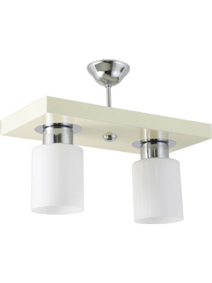 Allians Ikili Modern Spor Dikdörtgen Tepsi ve Krem Avize Takımı