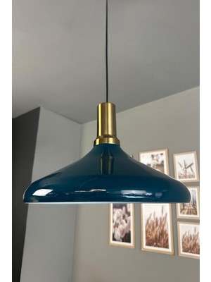 Allians Deniz Yeşili Eskitme Fener Başlıklı Tekli Avize, Şık ve Modern Tasarım