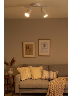 Allians Modern Beyaz Spot Ledli 2'li Avize, Cafe, Mutfak ve Banyo Için Şık Tasarım