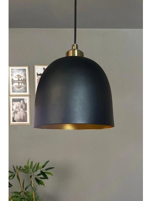 Allians Deep Siyah Yarım Lale Sarkıt Avize, Zarif ve Şık Aydınlatma