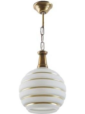 Allians Modern Eskitme Altın Tekli Cam Sarkıt Avize, Şık ve Zarif Aydınlatma