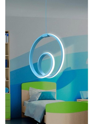 Allians Mavi Tekli Sarkıt LED Avize, Modern ve Şık Tasarım, Uzun Ömürlü Işık