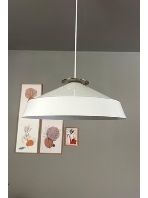 Allians Modern Beyaz Ufo Sarkıt Avize, Şık ve Şeffaf Tasarım