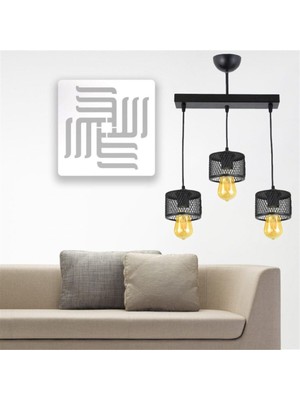 Allians Modern Üçlü Kafes Sarkıt Avize, Şık ve Şık Tasarım ile Işıklandırma