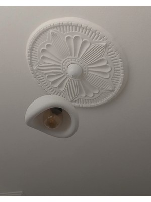 Allians Beton Görünümlü Iskandinav ve Bohem Tarzında Tekli Avize, Ampul Hediye