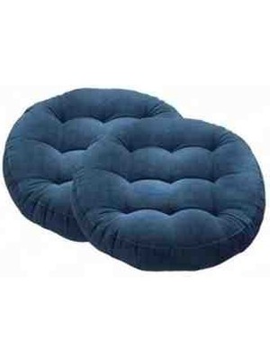 Ayzen Home 2li Pofidik Yuvarlak Meditasyon Minderi Oturma Yastığı Oyun Minderi 50CM x 50CM X7CM