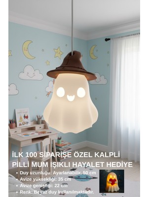 Allians Sevimli Hayalet Tasarımlı Çocuk ve Bebek Odası Avizesi E27