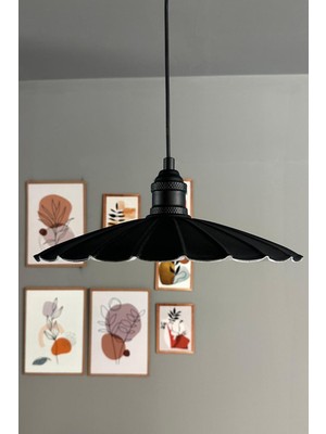 Allians Modern Siyah Metal Sarkıt Avize, Rustik ve Şık Cafe Mutfak Aydınlatması