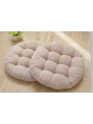 Ayzen Home 2li Pofidik Yuvarlak Meditasyon Minderi Oturma Yastığı Oyun Minderi 50CM x 50CM X7CM