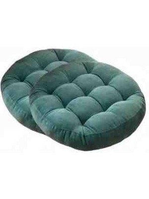 Ayzen Home 2li Pofidik Yuvarlak Meditasyon Minderi Oturma Yastığı Oyun Minderi 50CM x 50CM X7CM