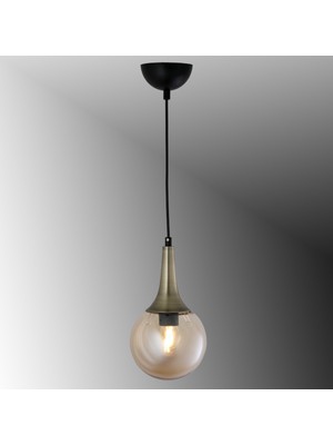 Allians Modern Siyah Uzun Hunili Tekli Avize, Şık ve Zarif Tasarım