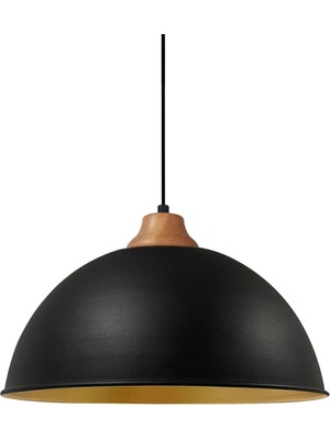 Allians Modern Siyah Ahşap Sarkıt Avize, Mutfak, Salon, Kafe ve Ofis Dekoru